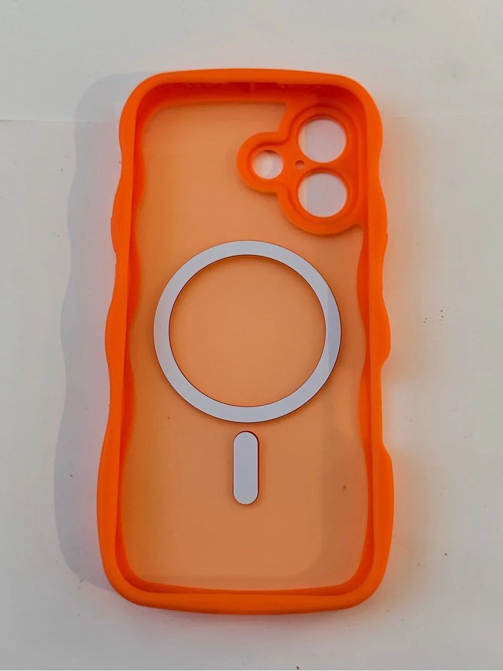 iPhone 17 Orange Silicone MagSafe-Compatible Phone Case